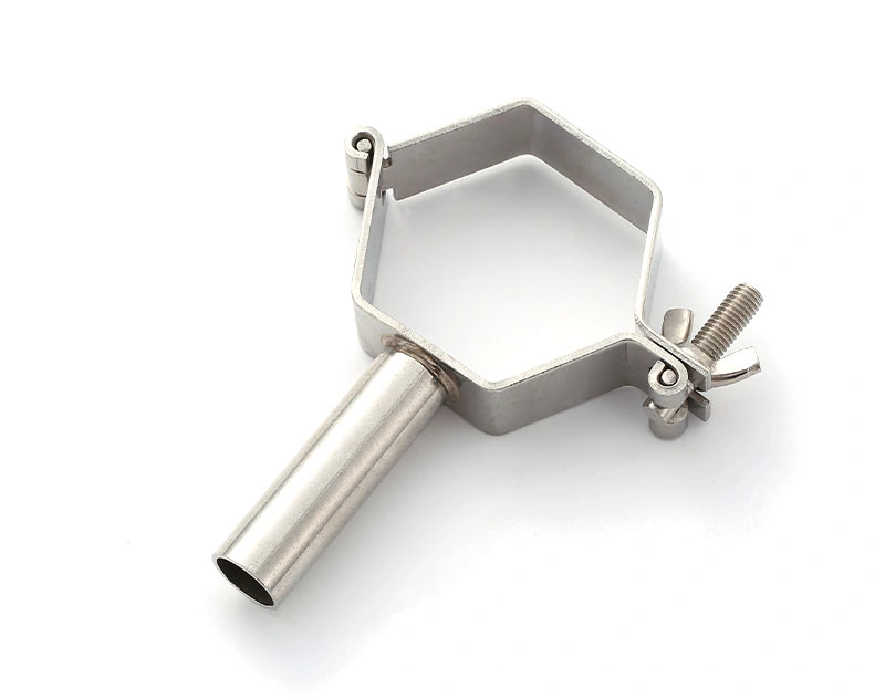 Sanitary Stainless Steel SS304 SS316L Pipe Clamps Slender Type Tubing Hanger Pipe Fittings Pipe Clips Support